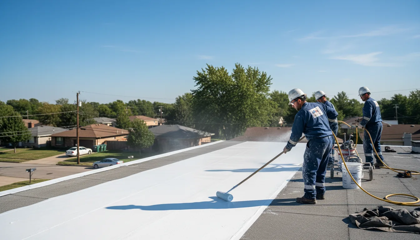 Commercial roof coating in Bonita, LA near me